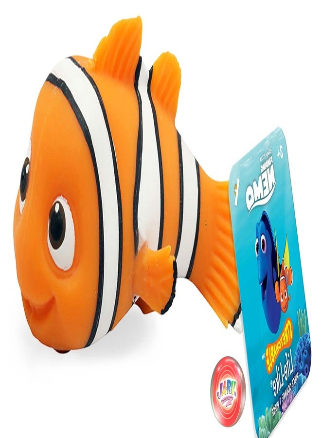 JA-RU Disney Stretchy Toys Nemo Figures Squish & Pull Toys. 1 (Unit) Finding Nemo Calming Fidget Toy, Stress Toys, Birthday Gifts for Kids, Boys & Girls. W/ Ball C-6900-1T - Image 1